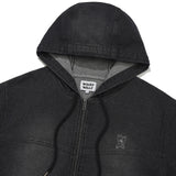 GRAPHIC DENIM HOODED JUMPER