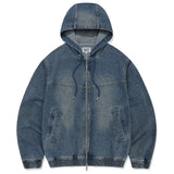 GRAPHIC DENIM HOODED JUMPER