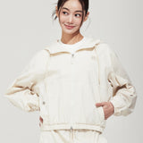 WOMEN'S NYLON HOODED WINDBREAKER