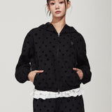 WOMEN'S NYLON HOODED WINDBREAKER