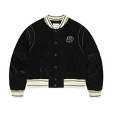 [GISELLE着用] WOMEN'S VELVET-LIKE VARSITY JACKET
