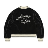 [GISELLE着用] WOMEN'S VELVET-LIKE VARSITY JACKET