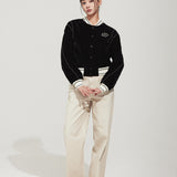 WOMEN'S VELVET-LIKE VARSITY JACKET