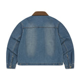 WOMEN'S COLLARLESS DENIM WORK JACKET
