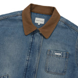 WOMEN'S COLLARLESS DENIM WORK JACKET