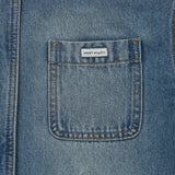 WOMEN'S COLLARLESS DENIM WORK JACKET