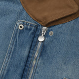 WOMEN'S COLLARLESS DENIM WORK JACKET