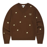 [GISELLE着用] WOMEN'S LILY DOT V-NECK PULLOVER BROWN