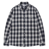 EMBROIDERED GRAPHIC CHECK LONG-SLEEVED SHIRT