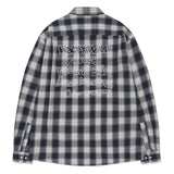 EMBROIDERED GRAPHIC CHECK LONG-SLEEVED SHIRT