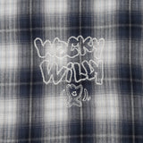 EMBROIDERED GRAPHIC CHECK LONG-SLEEVED SHIRT