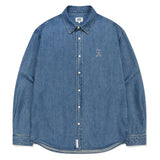 WASHED DENIM LONG-SLEEVED SHIRT