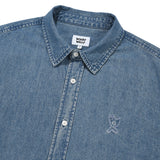 WASHED DENIM LONG-SLEEVED SHIRT