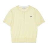 WOMEN'S LILY WAPPEN ROUND NECK SHORT SLEEVE CARDIGAN
