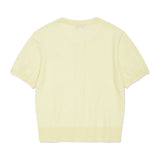 WOMEN'S LILY WAPPEN ROUND NECK SHORT SLEEVE CARDIGAN