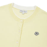 WOMEN'S LILY WAPPEN ROUND NECK SHORT SLEEVE CARDIGAN