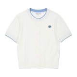 WOMEN'S LILY WAPPEN ROUND NECK SHORT SLEEVE CARDIGAN