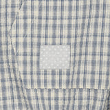 WOMEN'S CHECK SEERSUCKER HOODED SHIRT JUMPER