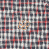 WOMEN'S CHECK SEERSUCKER HOODED SHIRT JUMPER