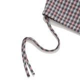 WOMEN'S CHECK SEERSUCKER HOODED SHIRT JUMPER