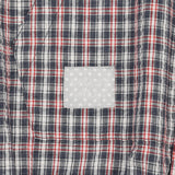 WOMEN'S CHECK SEERSUCKER HOODED SHIRT JUMPER
