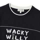 [予約販売/3月下旬入庫予定] WOMEN'S TYPOGRAPHIC COLOR BLOCK SHORT-SLEEVED KNIT