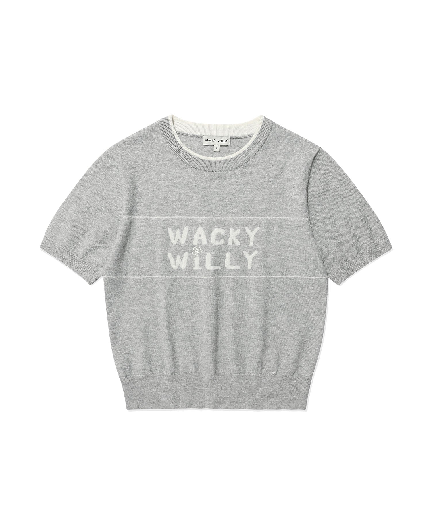 [予約販売/3月下旬入庫予定] WOMEN'S TYPOGRAPHIC COLOR BLOCK SHORT-SLEEVED KNIT