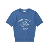 [GISELLE着用] WOMEN'S BIG LILY GRAPHIC SHORT SLEEVE KNIT