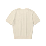 [GISELLE着用] WOMEN'S BIG LILY GRAPHIC SHORT SLEEVE KNIT
