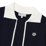 WOMEN'S RIBBON COLLAR SHORT SLEEVE KNIT