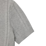 WOMEN'S RIBBON COLLAR SHORT SLEEVE KNIT