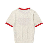 WOMEN'S TYPOGRAPHIC SHORT-SLEEVED KNIT