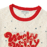 WOMEN'S TYPOGRAPHIC SHORT-SLEEVED KNIT