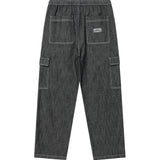 EASY DENIM STRAIGHT CARGO PANTS