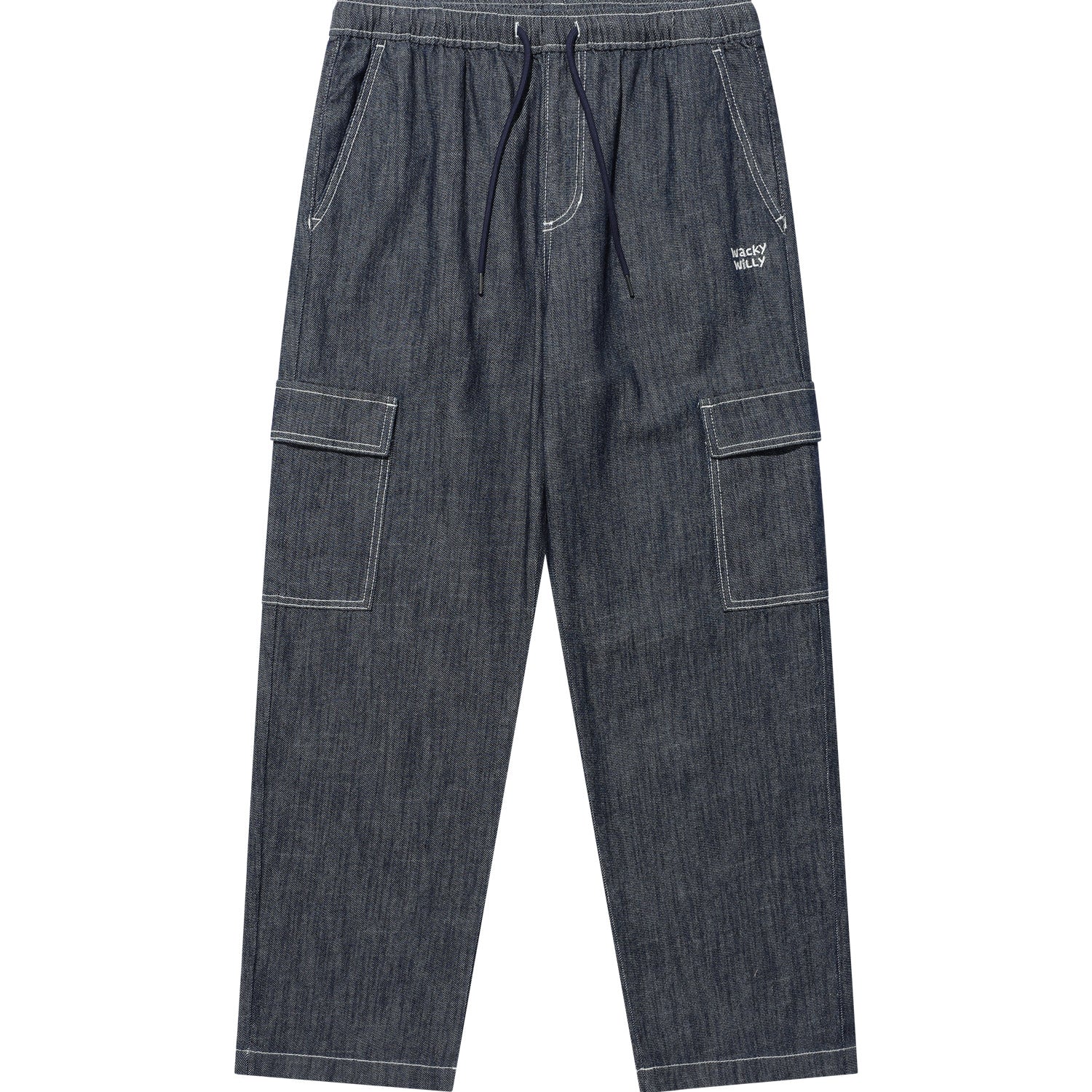 EASY DENIM STRAIGHT CARGO PANTS