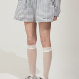 WOMEN'S CHECKED SEERSUCKER SHORTS