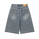 [予約販売/6月上旬入庫予定] WOMEN'S APPLIQUE DENIM BERMUDA SHORTS