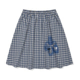 WOMEN'S CHECK MIDI SKIRT