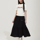 WOMEN'S COTTON TIERED LONG SKIRT