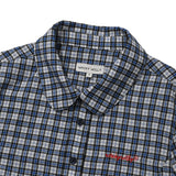 WOMEN'S ROUND COLLAR CHECK SHORT-SLEEVED SHIRT