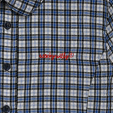 WOMEN'S ROUND COLLAR CHECK SHORT-SLEEVED SHIRT