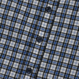 WOMEN'S ROUND COLLAR CHECK SHORT-SLEEVED SHIRT