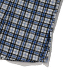 WOMEN'S ROUND COLLAR CHECK SHORT-SLEEVED SHIRT
