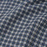 WOMEN'S ROUND COLLAR CHECK SHORT-SLEEVED SHIRT