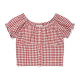 WOMEN'S SHIRRING PUFF BLOUSE