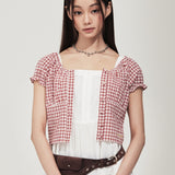WOMEN'S SHIRRING PUFF BLOUSE