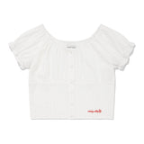 WOMEN'S SHIRRING PUFF BLOUSE