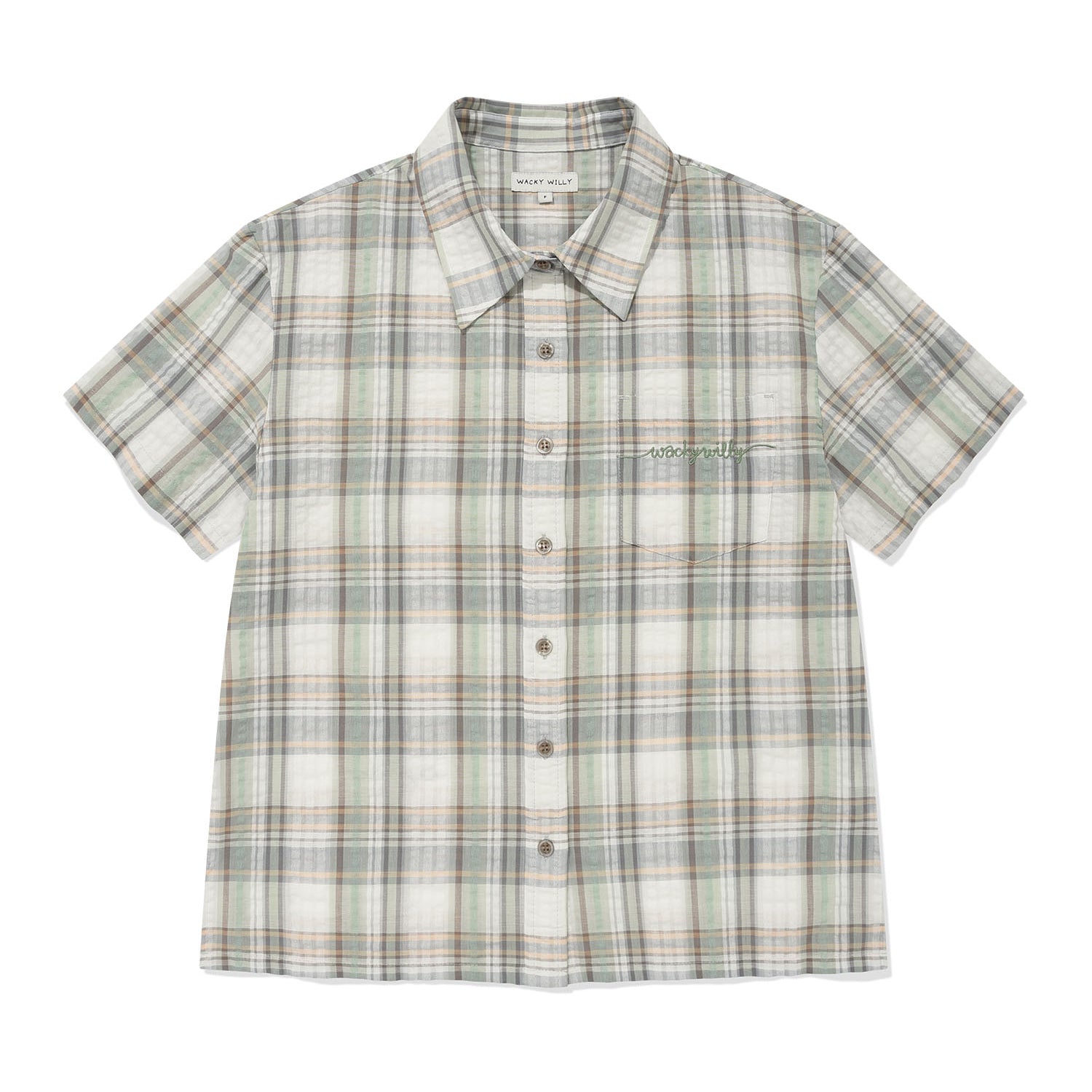 [GISELLE着用] WOMEN'S SEMI-OVERFIT CHECK SHORT-SLEEVED SHIRT