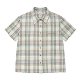 [GISELLE着用] WOMEN'S SEMI-OVERFIT CHECK SHORT-SLEEVED SHIRT