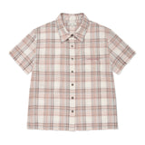 [GISELLE着用] WOMEN'S SEMI-OVERFIT CHECK SHORT-SLEEVED SHIRT
